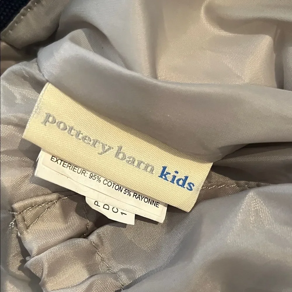 Pottery Barn Kids Striped Baby Bag with Pink Handles